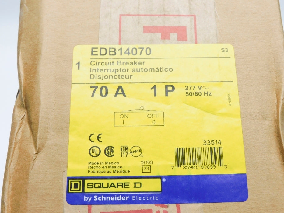 SQUARE D EDB14070 70A 277V NSFS