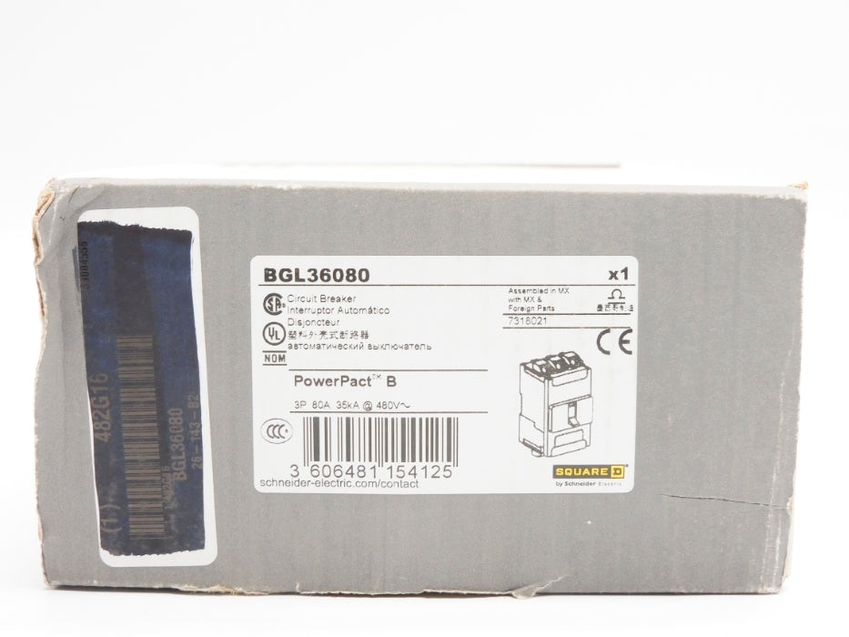 SQUARE D BGL36080 80A 480V NSMP