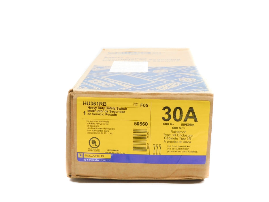 SQUARE D HU361RB SER. F05 600V 30A NSFS