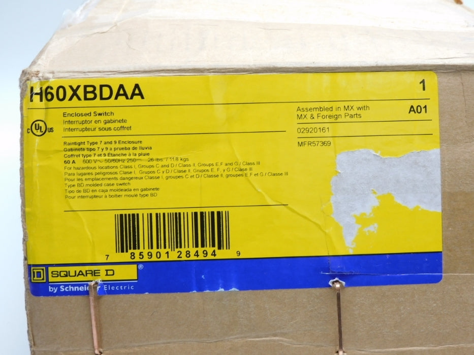 SQUARE D H60XBDAA (AS PICTURED)  NSMP