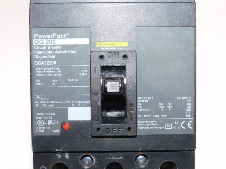 SQUARE D QGA32200 200A 240V (AS PICTURED) NSMP