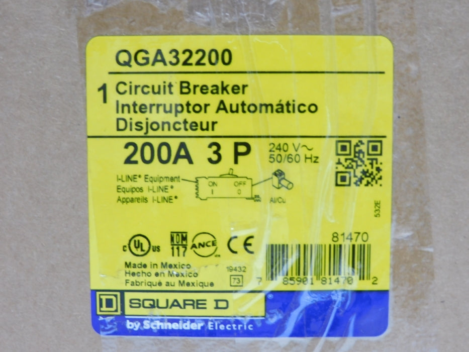 SQUARE D QGA32200 200A 240V (AS PICTURED) NSMP
