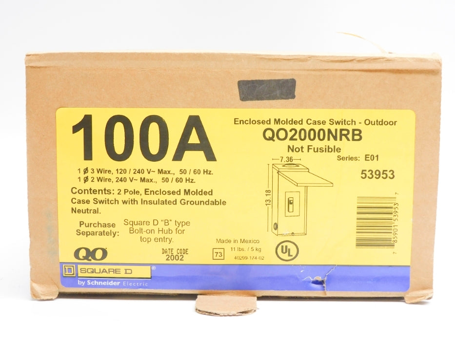 SQUARE D QO2000NRB SER. E01 NSMP