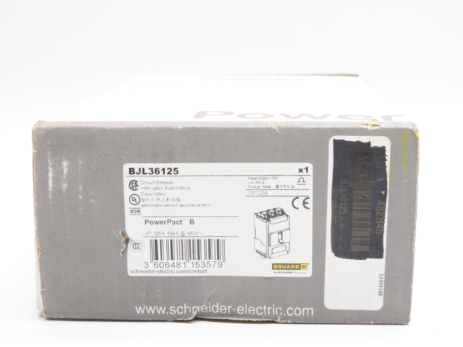 SQUARE D BJL36125 480V 125A NSMP
