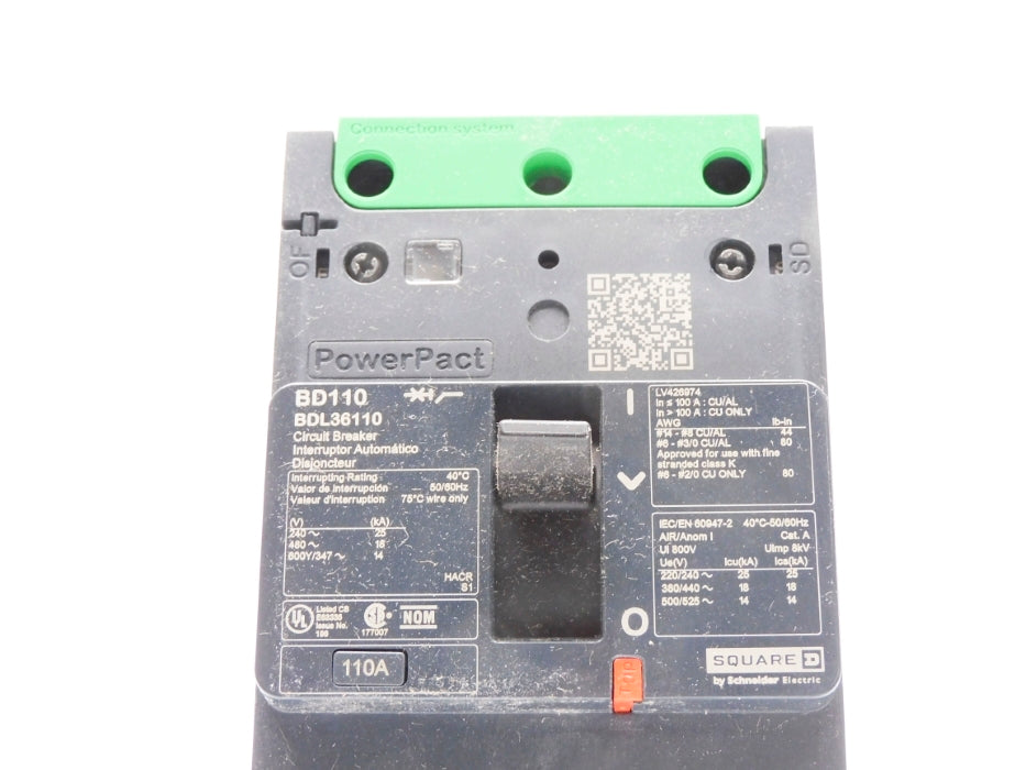 SQUARE D BDL36110 110A 480V NSNP