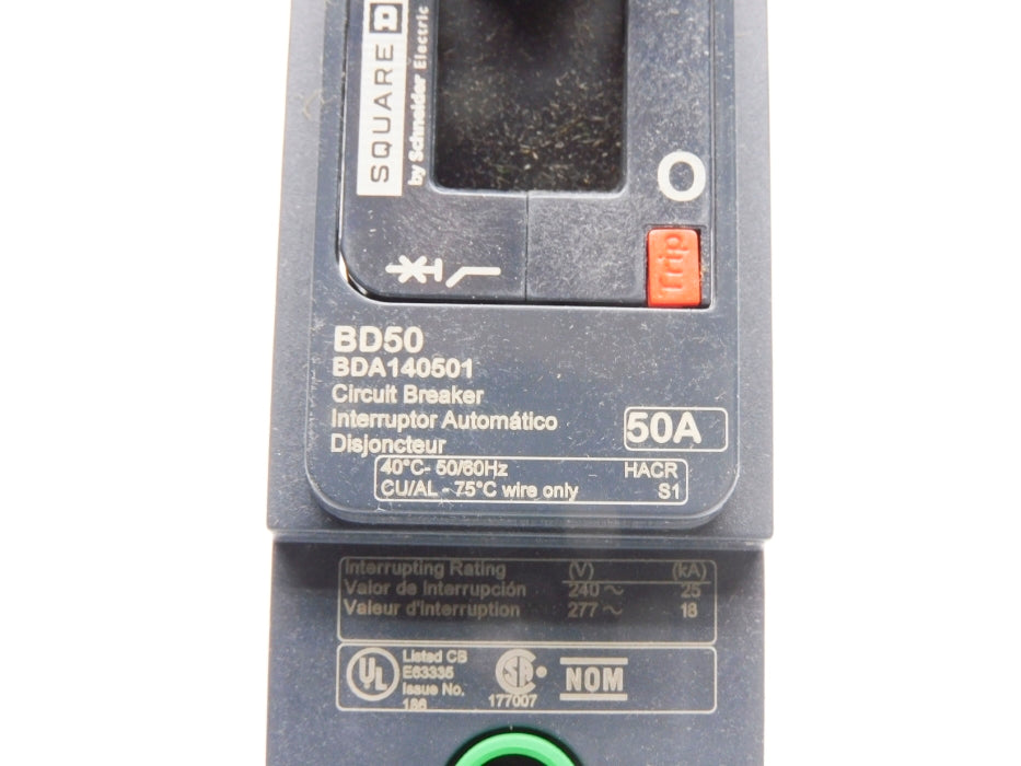 SQUARE D BDA140501 50A 277V NSMP