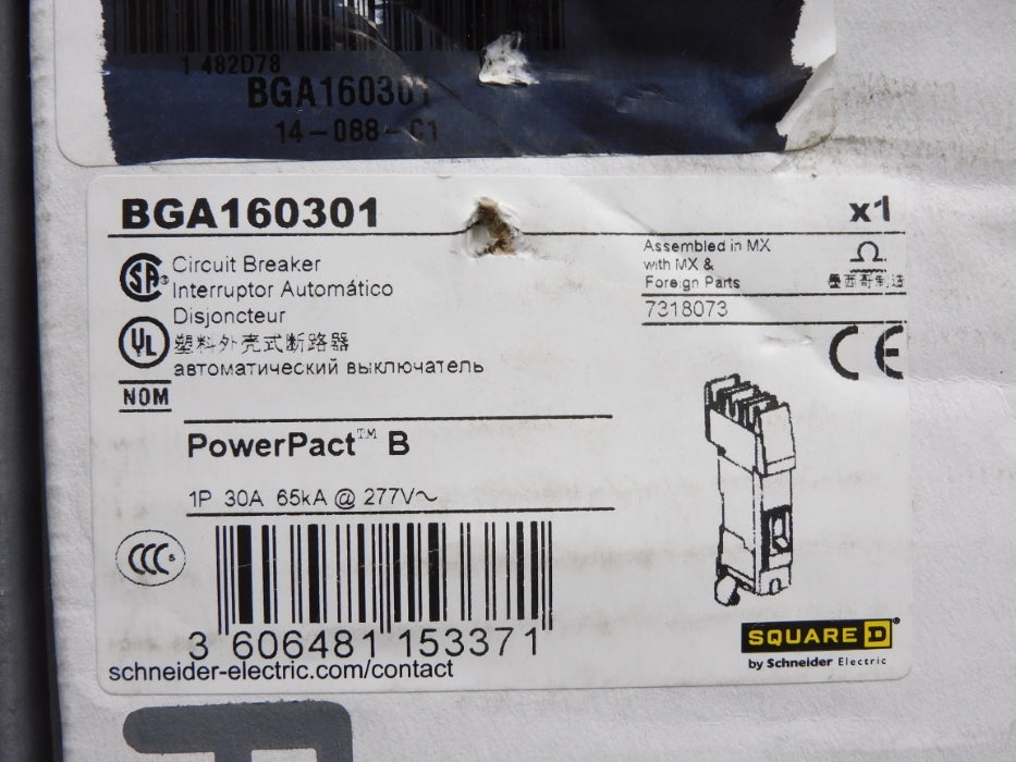 SQUARE D BGA160301 30A 277V NSMP