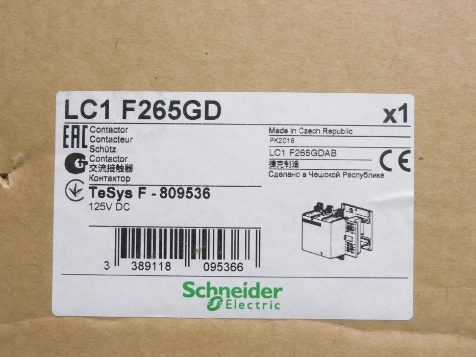 SCHNEIDER ELECTRIC LC1F265GD 125VDC NSMP