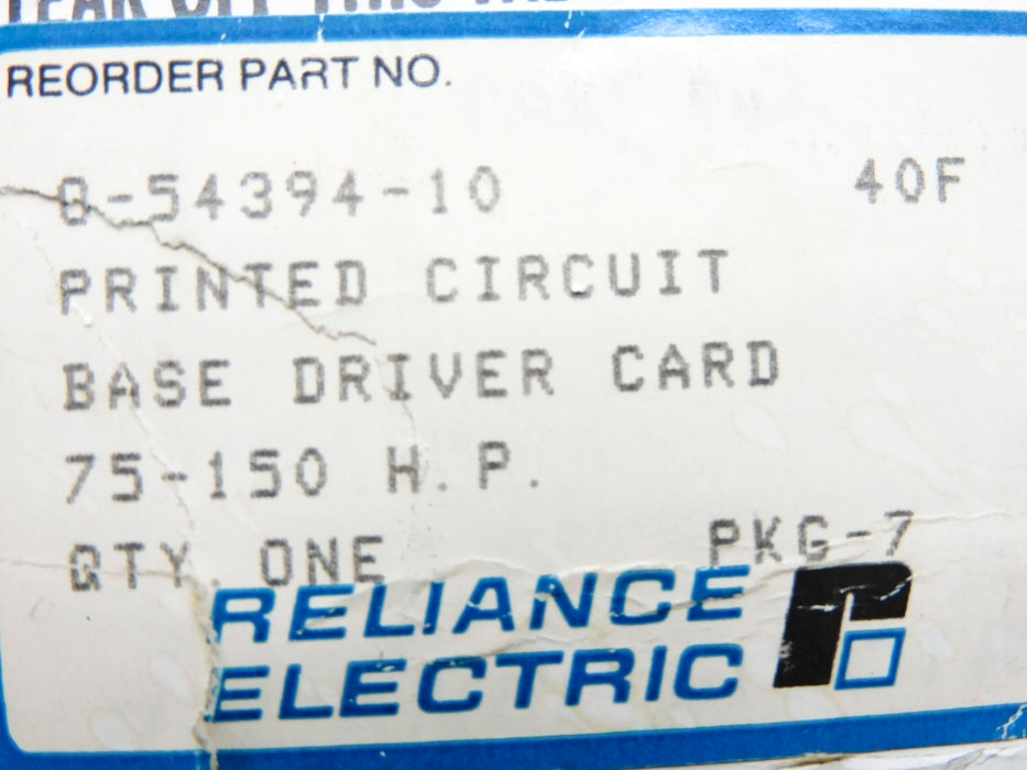 RELIANCE ELECTRIC 0-54394-10 UNMP