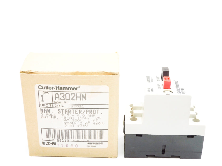 CUTLER HAMMER A302HN SER. A1 2.5-4.0A 115V NSMP