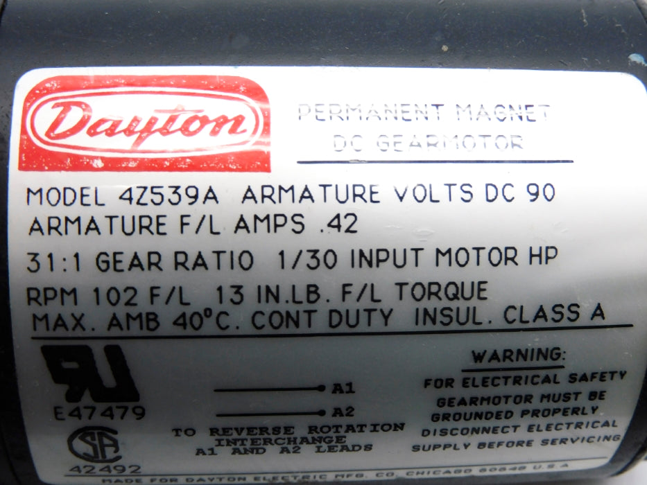 DAYTON 4Z539A UNMP