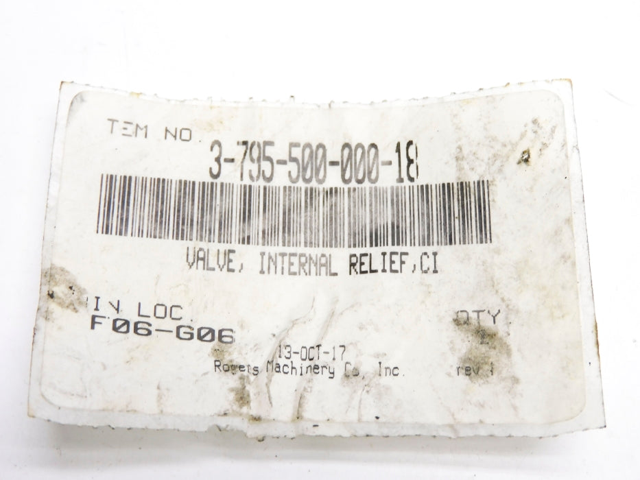 ROGERS MACHINERY 3-795-500-000-18 UNMP