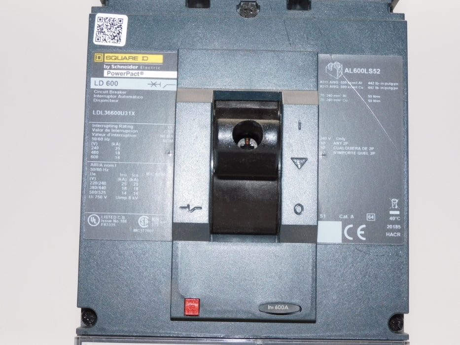 SQUARE D LDL36600U31X 600V 600A (AS PICTURED) NSNP