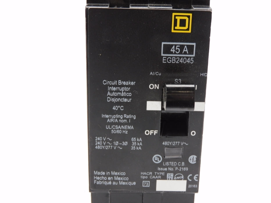 SQUARE D EGB24045 45A 480/277V NSNP
