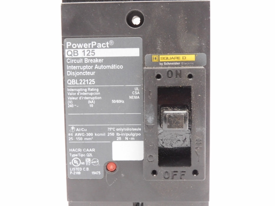SQUARE D QBL22125 125A 240V NSNP