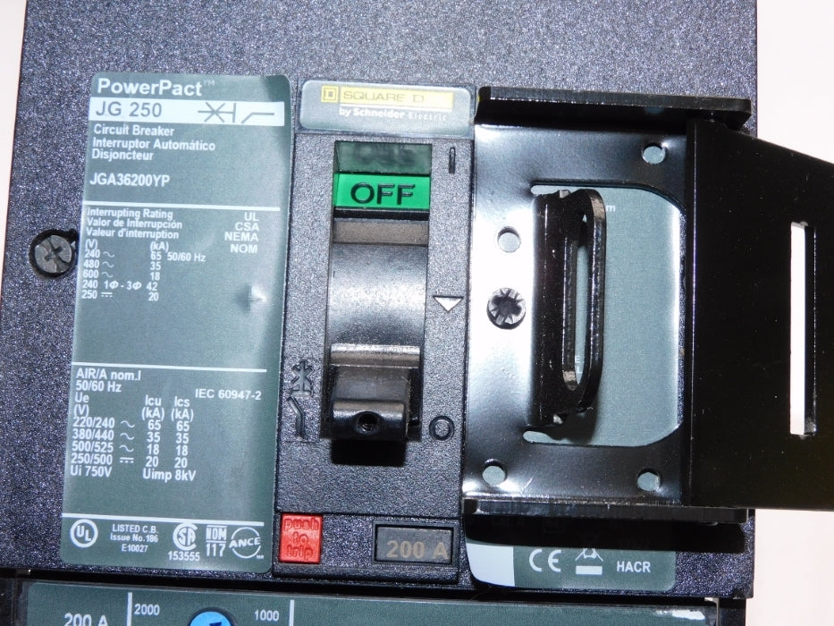 SQUARE D JGA36200YP 600V 200A NSNP