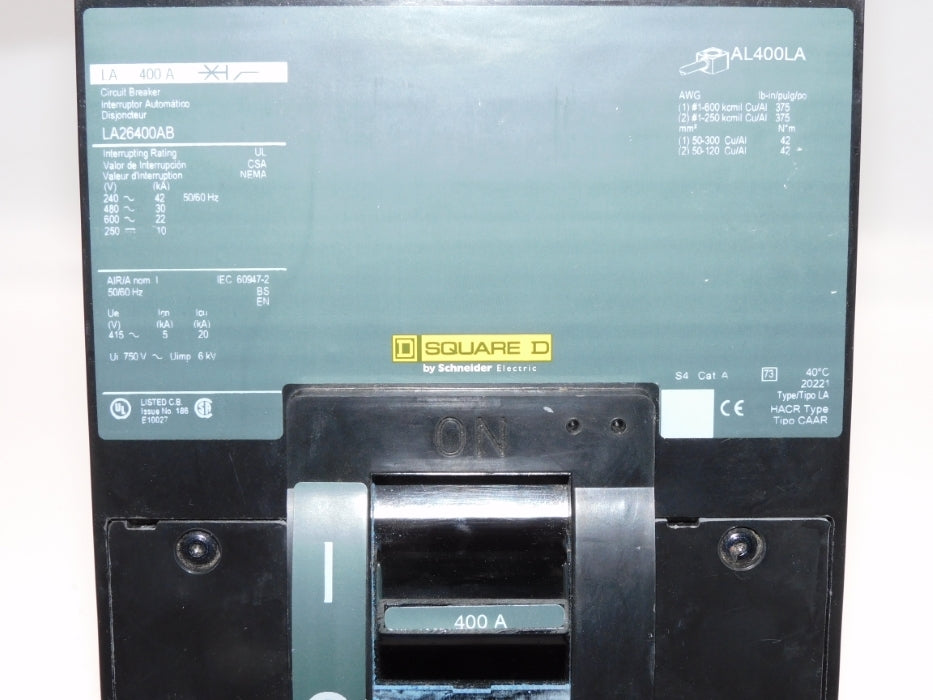SQUARE D LA26400AB 400A 600V (AS PICTURED) NSNP