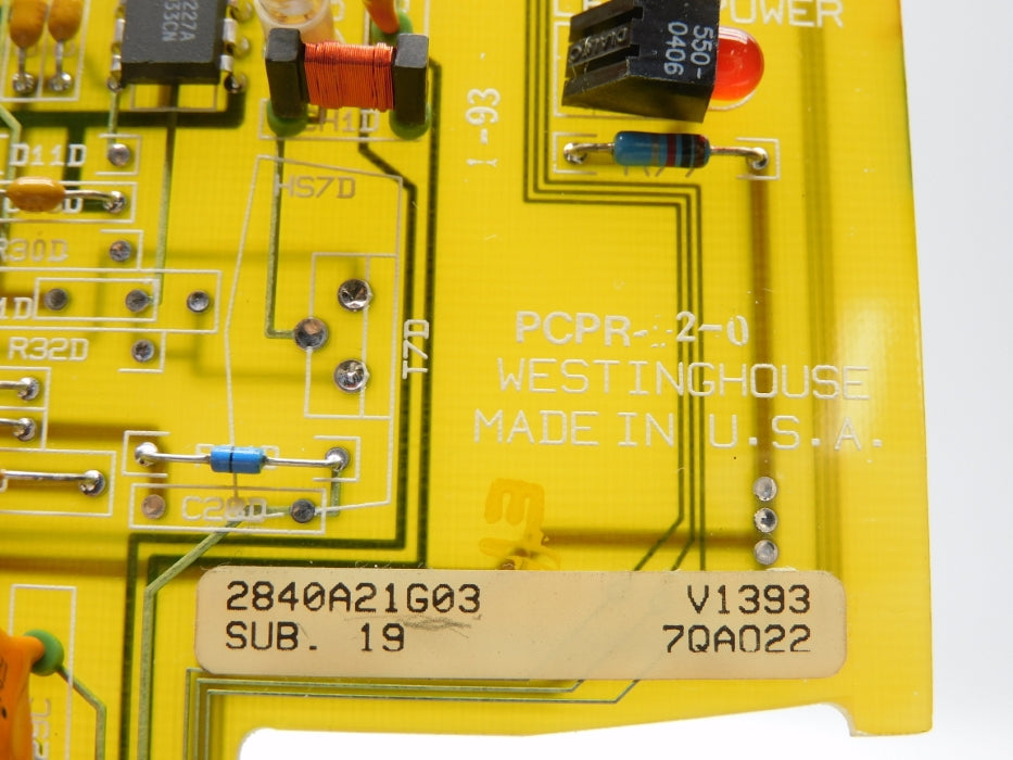 WESTINGHOUSE 2840A21G03 NSMP