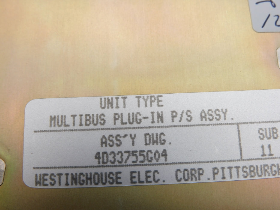 WESTINGHOUSE 4D33755G04 NSNP