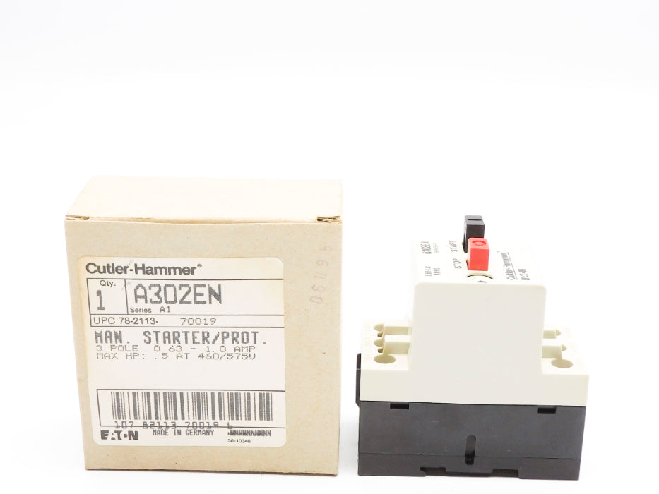 CUTLER HAMMER A302EN SER. A1 0.63-1.0A 460/575V NSMP