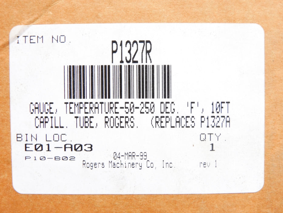 ROGERS MACHINERY P1327R 50-250'F NSMP