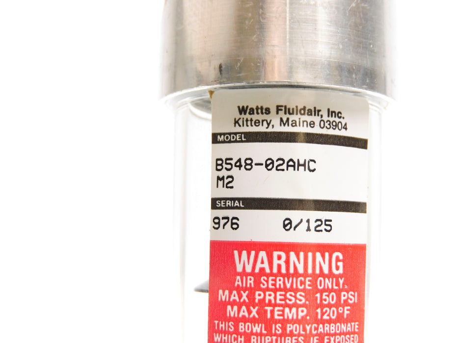 WATTS B548-02AHCM2 0-125PSI 1/4" NSMP