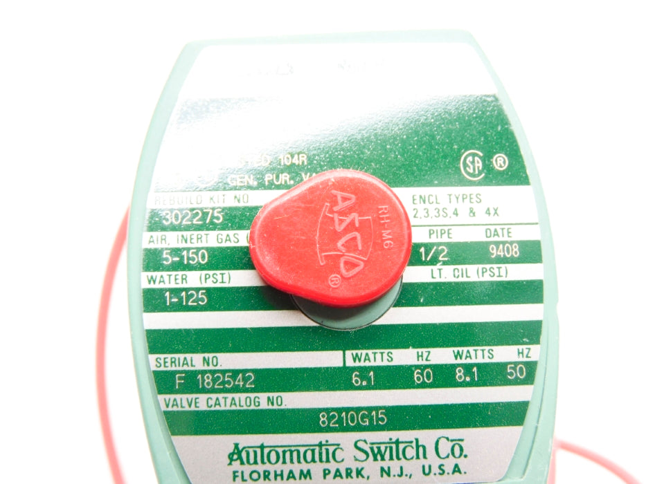 ASCO 8210G15 24V 125PSI 1/2" NSMP