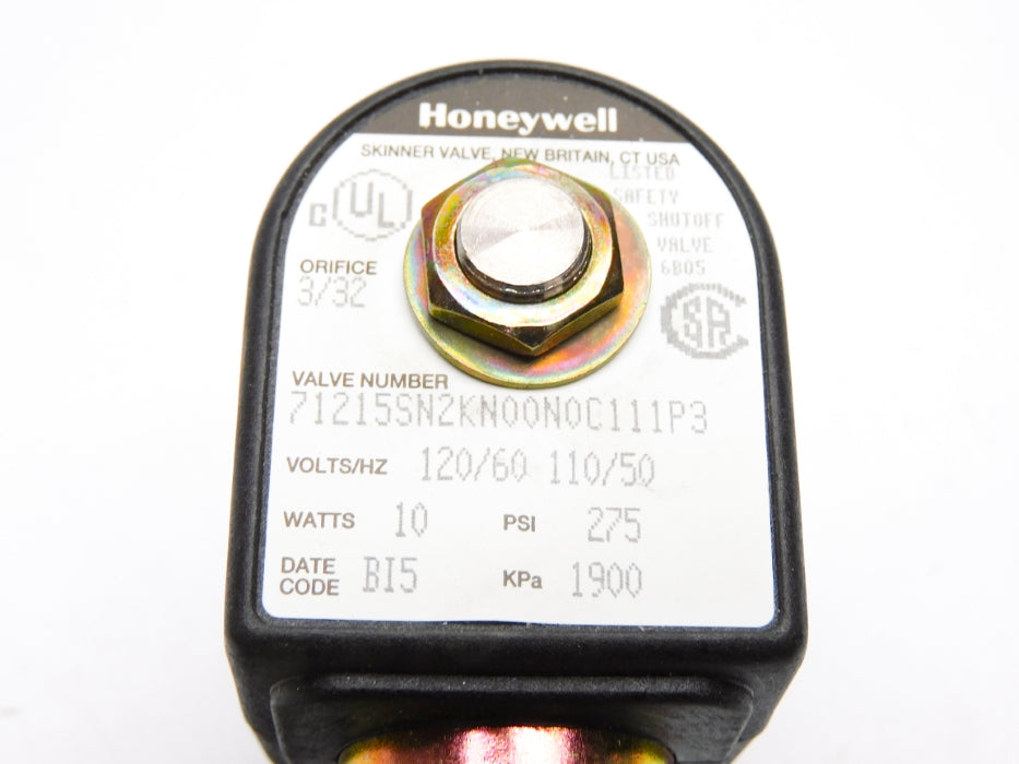 HONEYWELL 71215SN2KN00N0C111P3 110/120V 275PSI NSMP