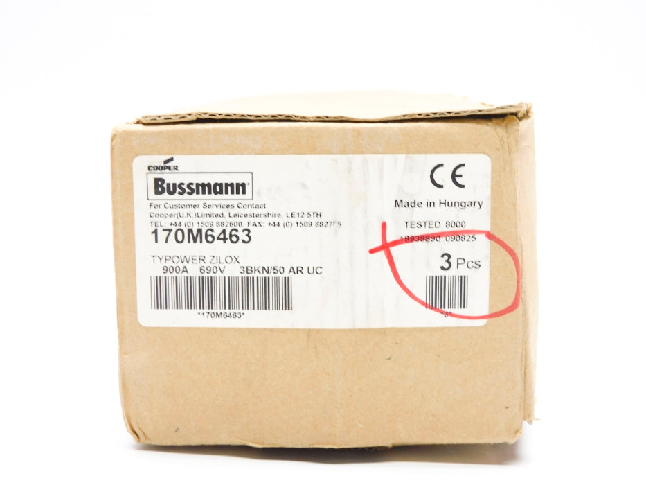 COOPER BUSSMANN 170M6463 690V 900A (PKG OF 3) NSMP