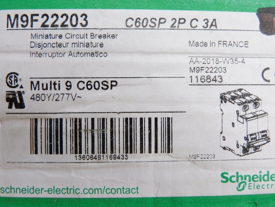 SCHNEIDER ELECTRIC M9F22203 277V 3A NSNP