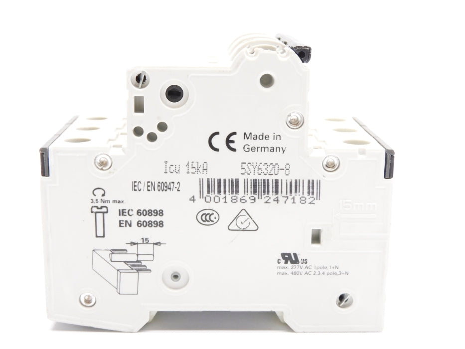 SIEMENS 5SY6320-8 20A 400V (AS PICTURED) UNMP