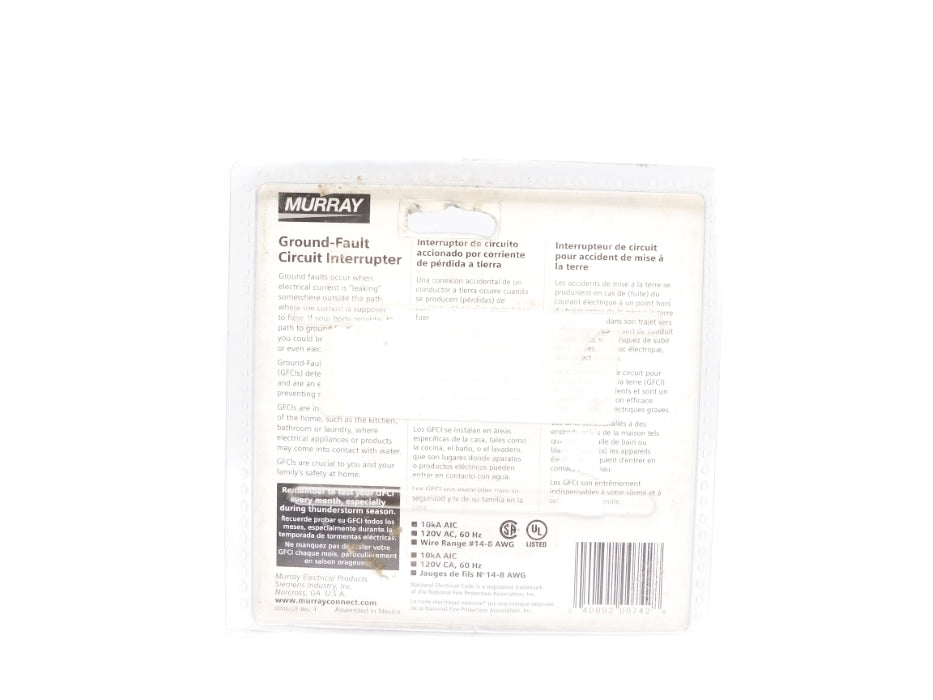 MURRAY MP115GFP 15A 120VAC (AS PICTURED)  NSMP