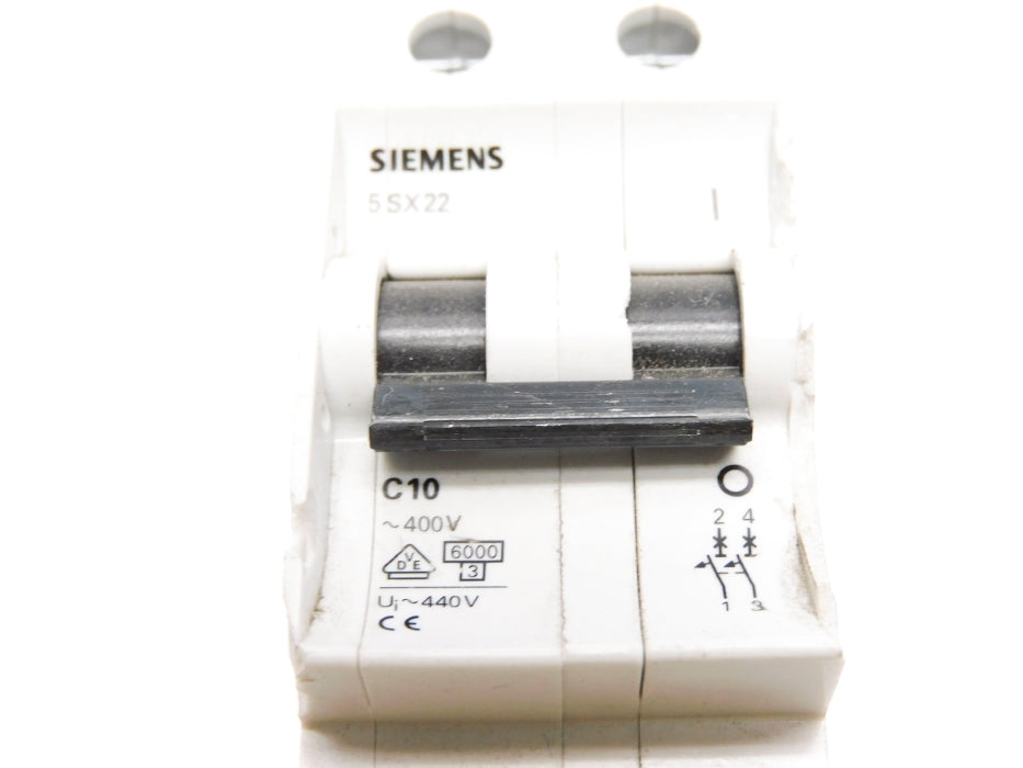 SIEMENS 5SX22-C10 10A 400V (AS PICTURED) NSNP