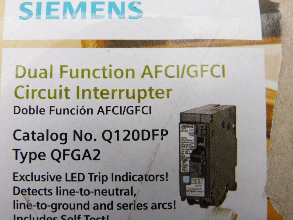 SIEMENS Q120DFP 20A 120V (AS PICTURED) NSNP