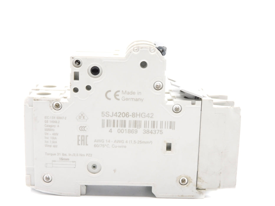 SIEMENS 5SJ4206-8HG42 6A 400V (AS PICTURED) NSNP