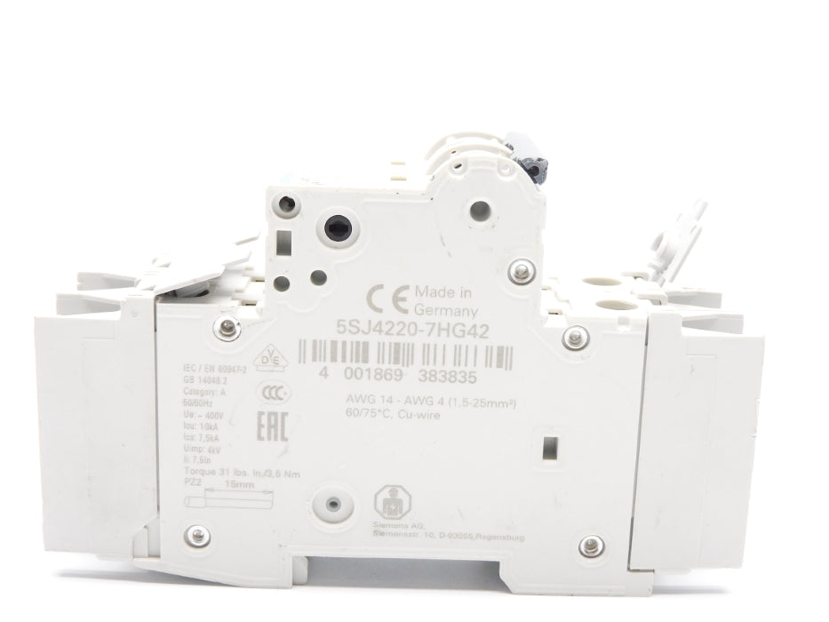 SIEMENS 5SJ4220-7HG42 20A 400V (AS PICTURED) NSNP