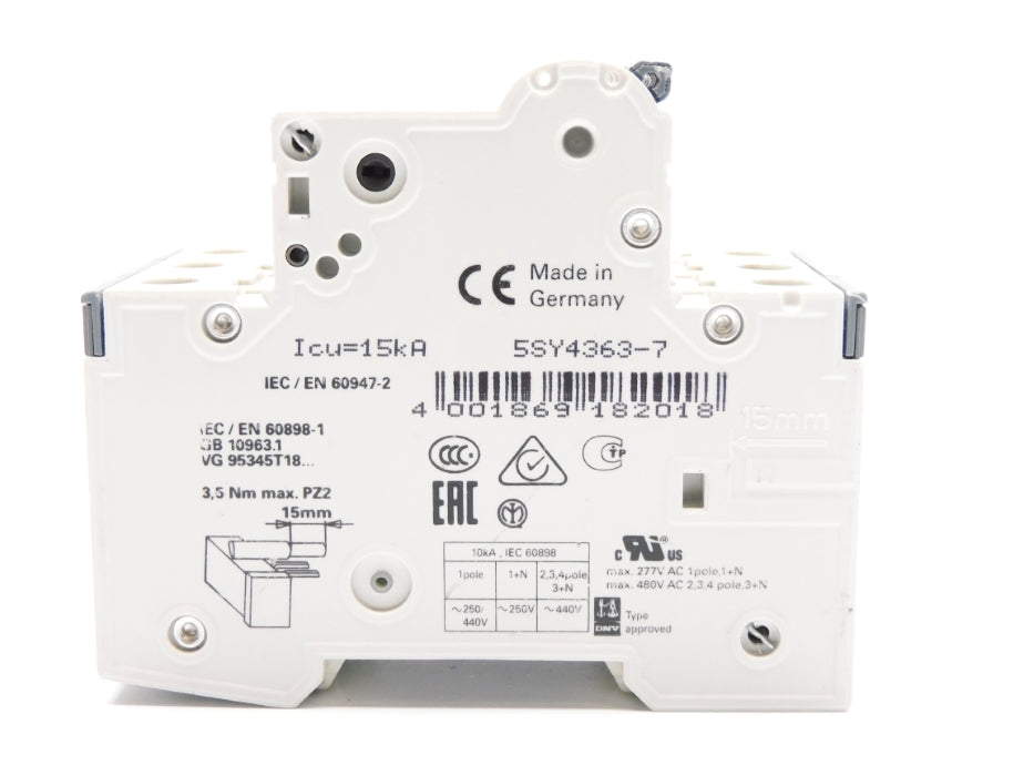 SIEMENS 5SY4363-7 63A 400V NSNP