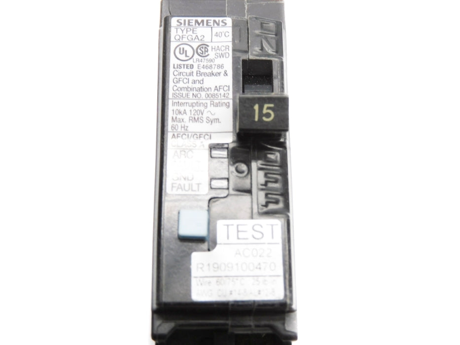 SIEMENS QFGA2115 15A 120V UNMP