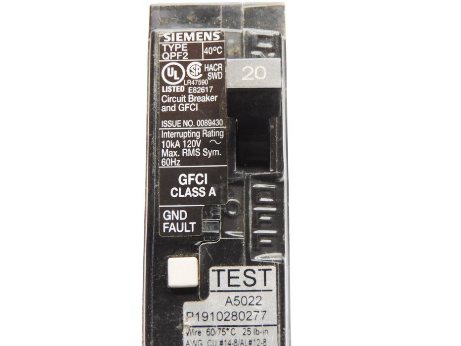 SIEMENS QPF2120 20A 120V NSNP