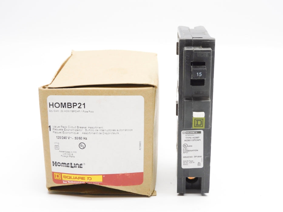SQUARE D HOMBP21 15A 120/240V (PKG OF 3) NSMP