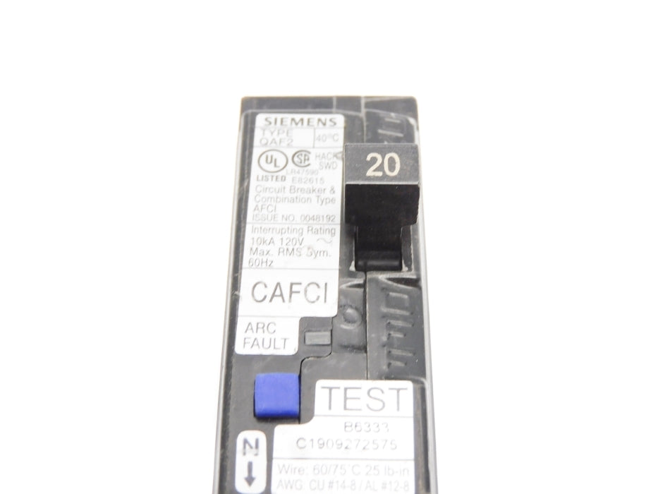 SIEMENS QAF2120 120V 20A NSNP