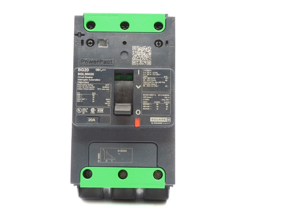 SQUARE D BGL36020 20A 480V NSMP
