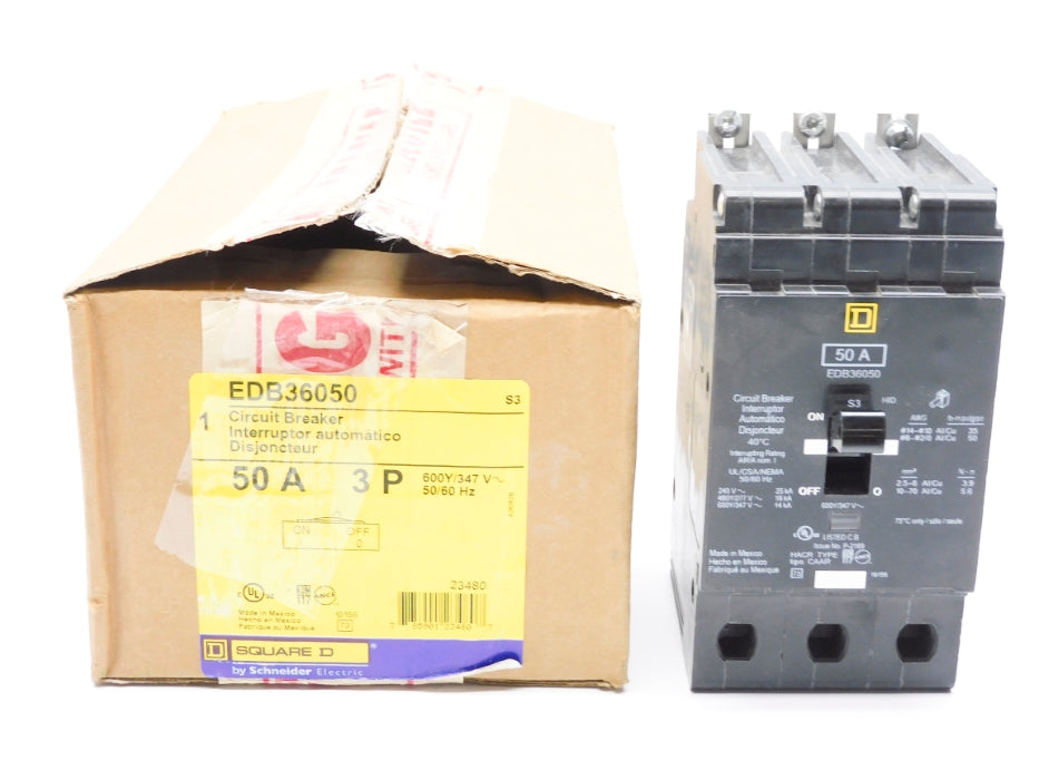 SQUARE D EDB36050 50A 600/347V NSMP
