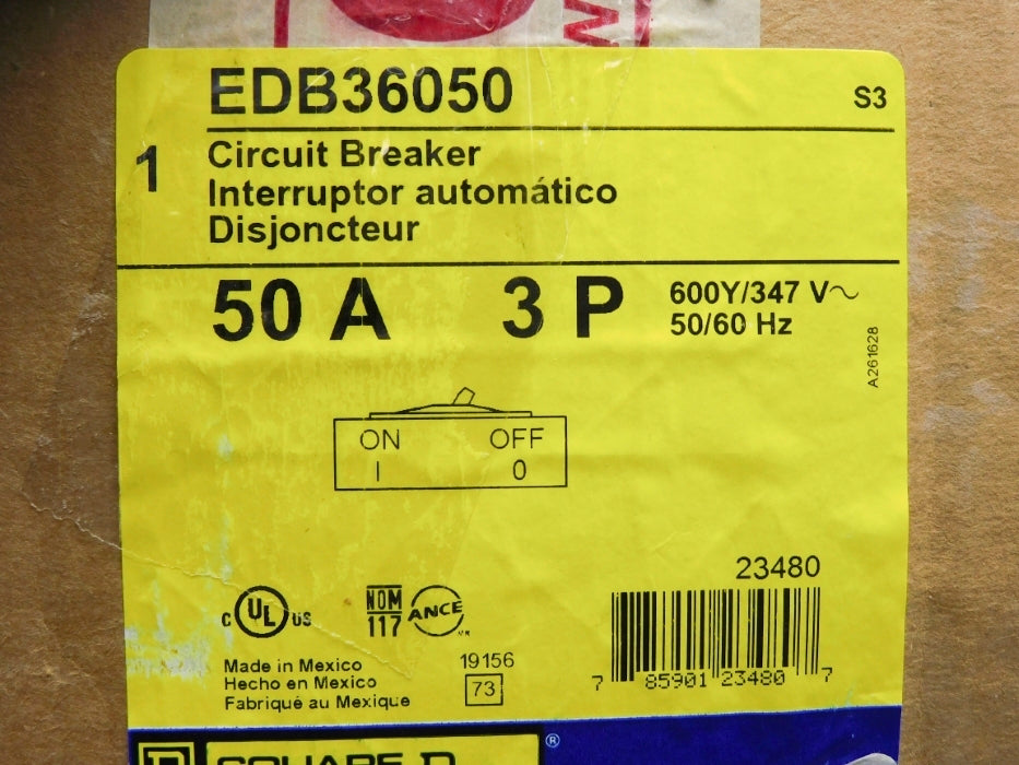 SQUARE D EDB36050 50A 600/347V NSMP