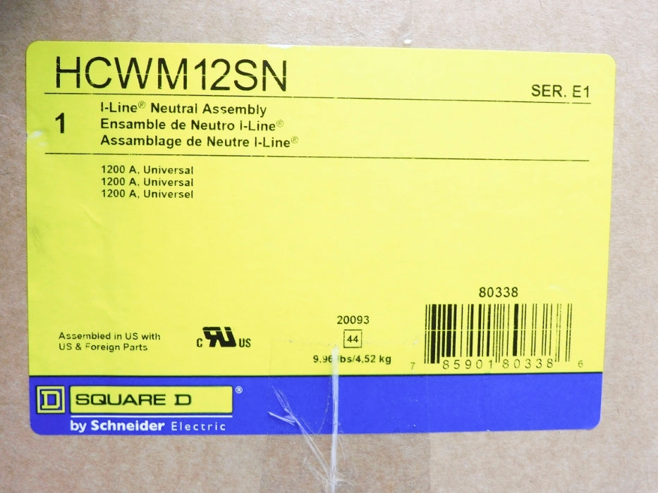 SQUARE D HCWM12SN SER. E1 (AS PICTURED) NSMP