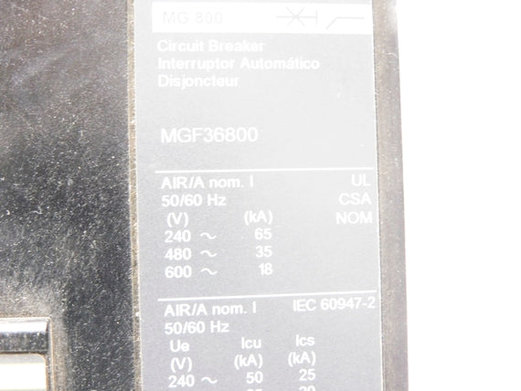 SQUARE D MGF36800 800A 600V (AS PICTURED) NSNP