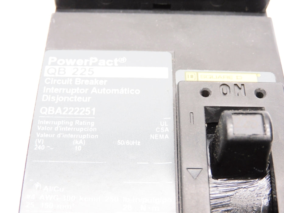 SQUARE D QBA222251 225A 240V NSMP