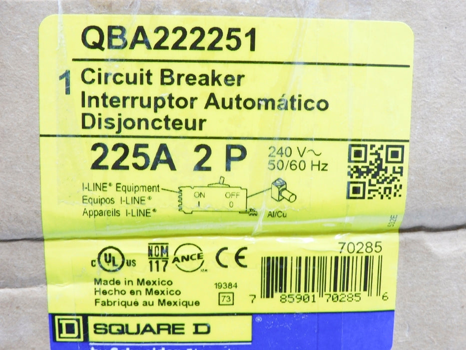 SQUARE D QBA222251 225A 240V NSMP