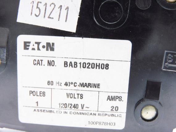 EATON BAB1020H08 20A 120/240V UNMP