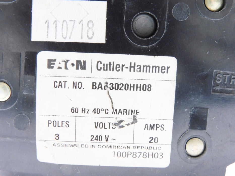 EATON BAB3020HH08 20A 240V (AS PICTURED) UNMP